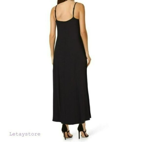 NWT Nicole Miller High Low Hem Lightweight Spaghetti Straps Maxi Dress - Picture 2 of 8